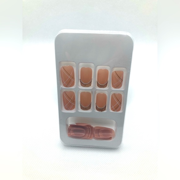 24pcs White French Tip Press On Nails/1pc Handheld Portable Led Nail Lamps Pen - Picture 11 of 15